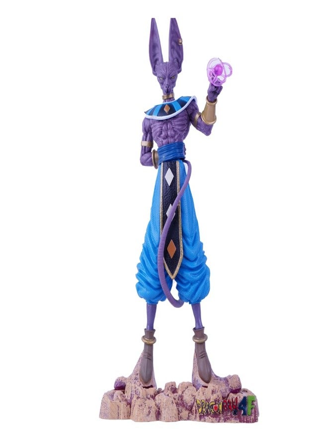 Offo Dragon Ball Z Anime Beerus Polyvinyl Chloride Action Figure| Lightweight And Attractive Durable Toy Figures For Home Decors Office Desk And Study Table,Multicolor,10 X 5 cm - Image 1